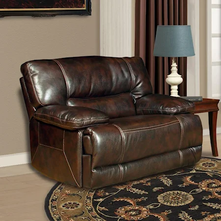 Power Recliner with Large Pillow Arms